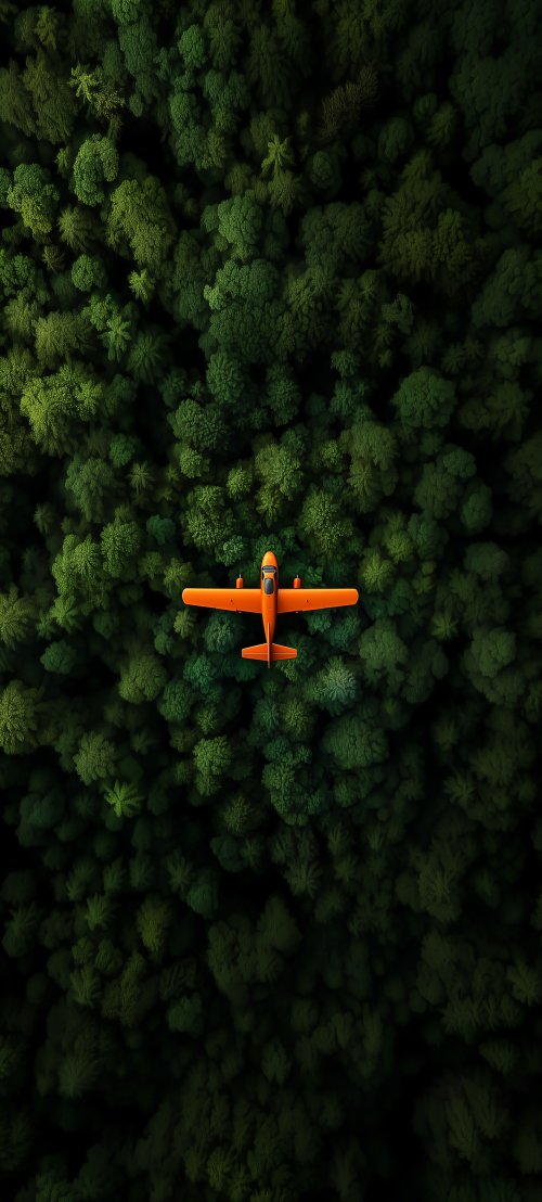 Orange Plane Over Forest - Related Ghetto Wallpapers wallpaper