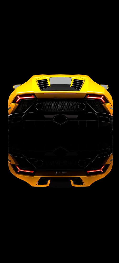 Yellow Lamborghini Rear View - lamborghini Wallpaper