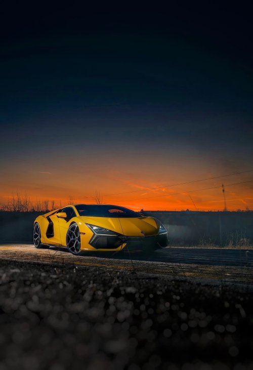 Yellow Lamborghini Sunset Drive - Related Ghetto Wallpapers wallpaper