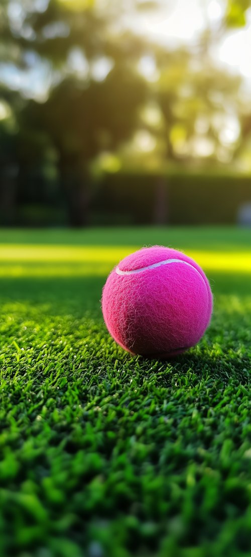 Vibrant Pink Tennis Ball