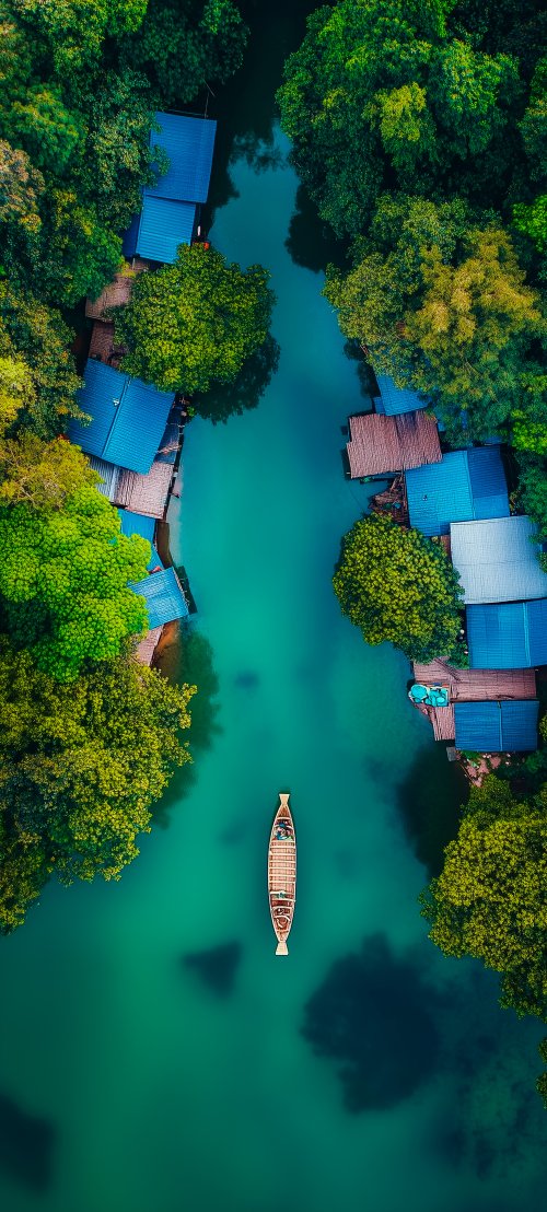 Serene River Boat Journey - Related Ghetto Wallpapers wallpaper