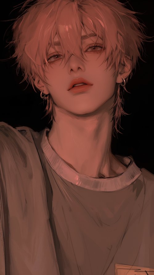 Moody Anime Boy Portrait - anime boy Wallpaper