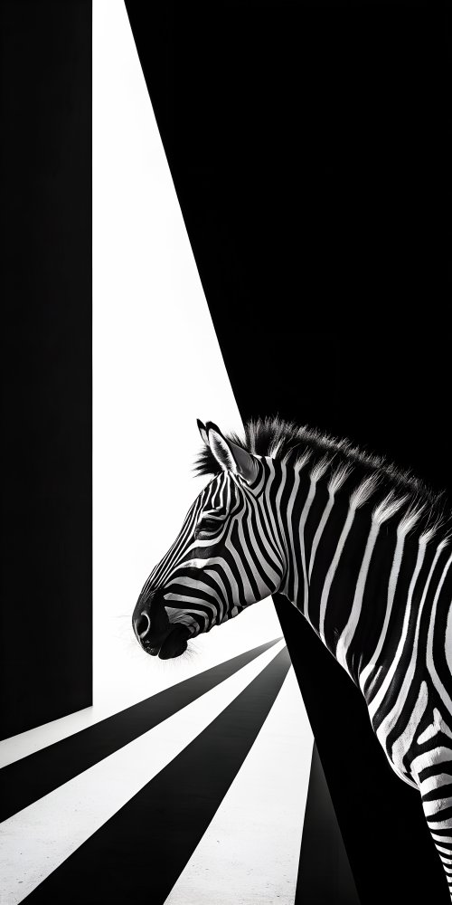 Minimalist Zebra Stripe Art - Related Darkify wallpaper