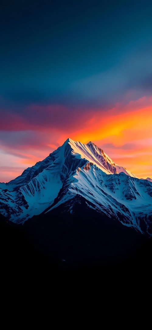 Snowy Mountain Sunset Glow - Related Desktop & Laptop wallpaper