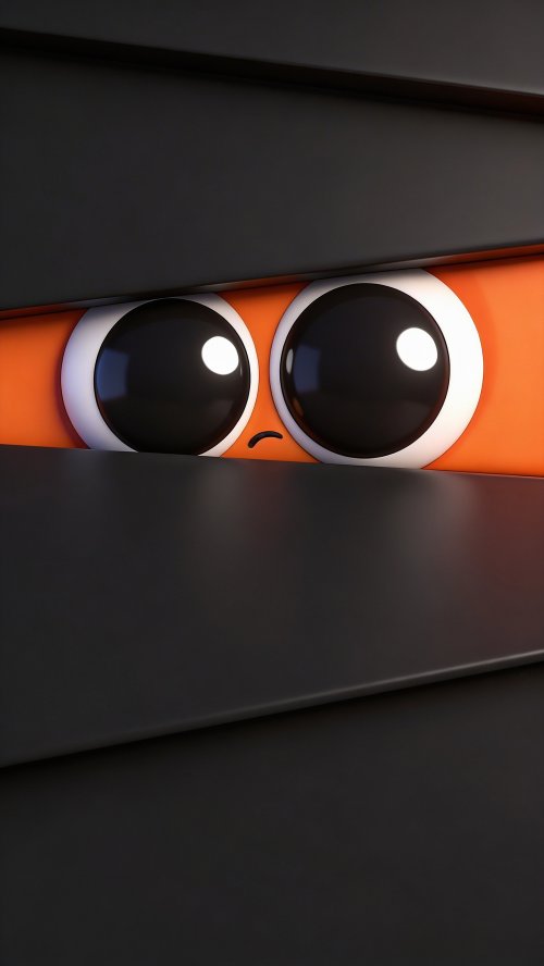 Peeking Cute Orange Creature - Related Ghetto Wallpapers wallpaper
