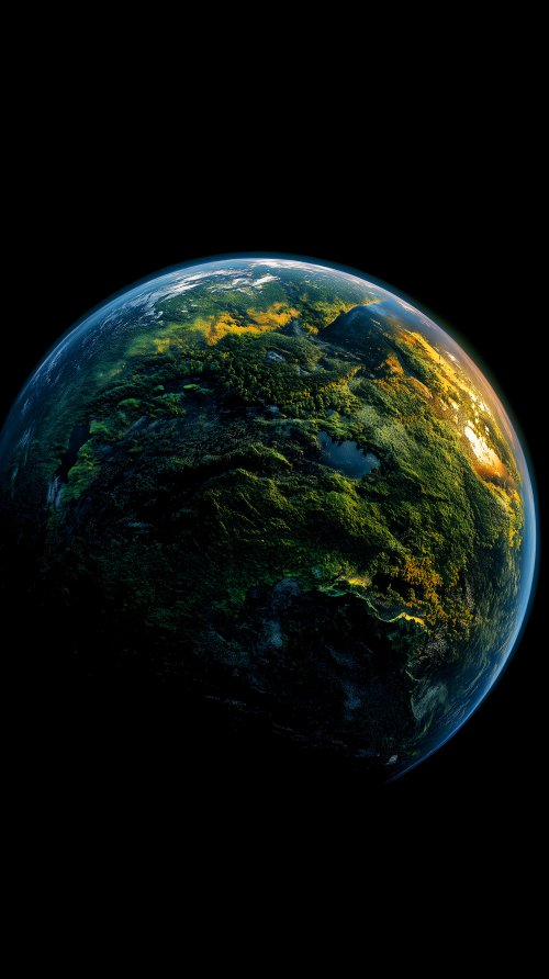 Lush Green Earth Planet