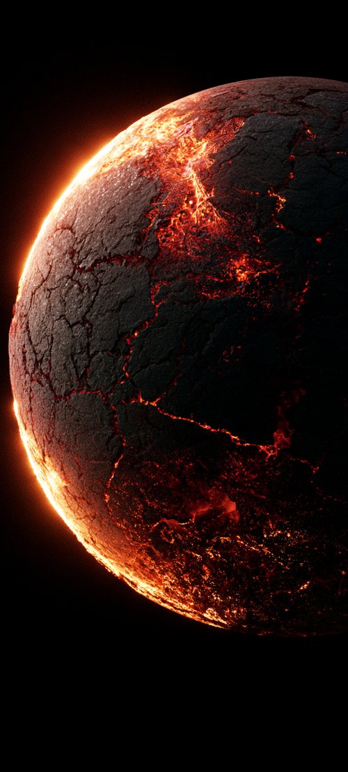 Molten Lava Planet Wallpaper