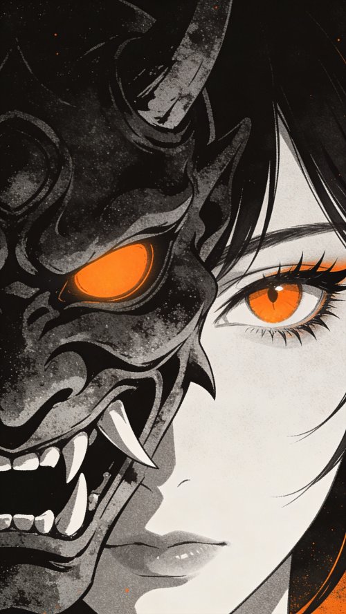 Oni Mask Anime Girl - Related Ghetto Wallpapers wallpaper