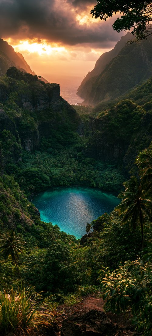 Tropical Sunset Lagoon View - Related Ghetto Wallpapers wallpaper