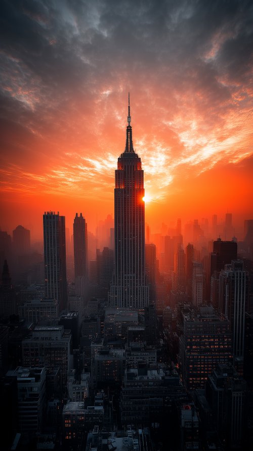 Empire State Sunset Skyline - Related Ghetto Wallpapers wallpaper