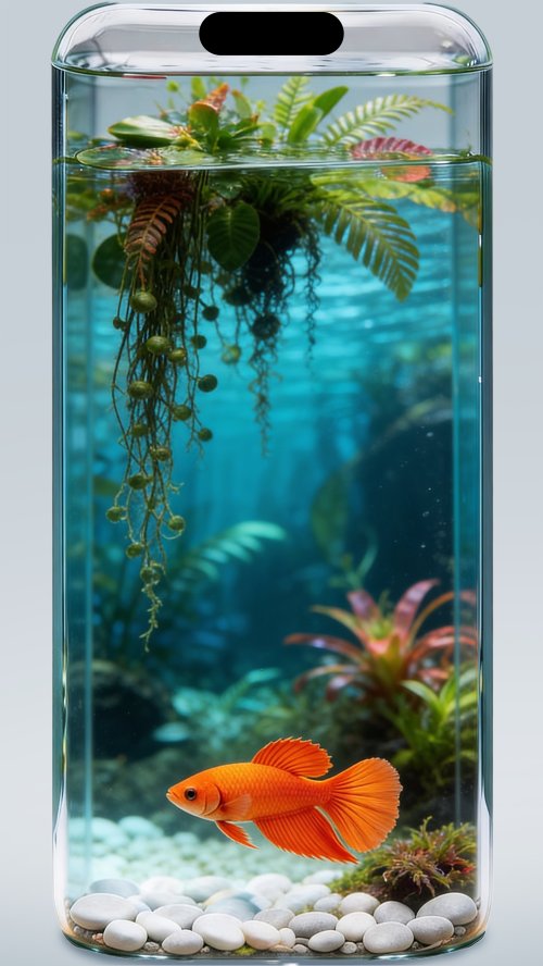 Orange Betta Fish Aquarium - Related Ghetto Wallpapers wallpaper