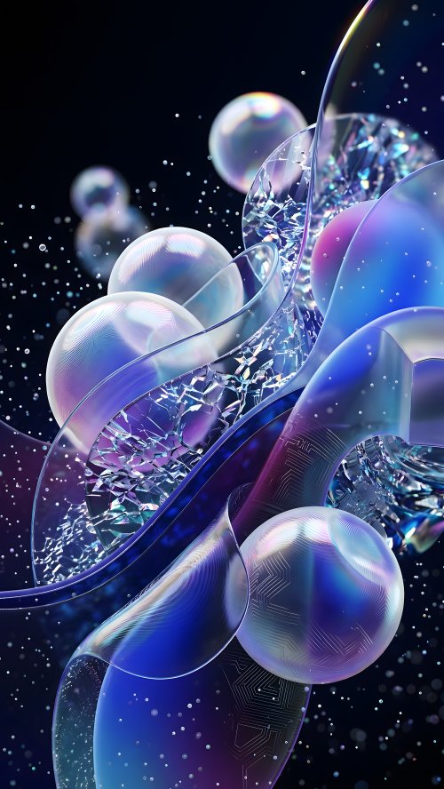 Abstract Glass Sphere Art