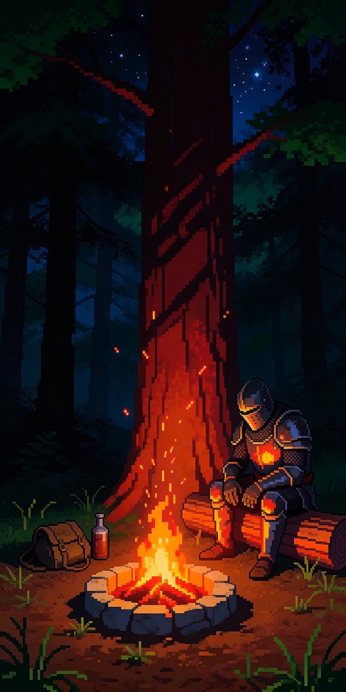 Knight Resting by Fire - Related Desktop & Laptop wallpaper