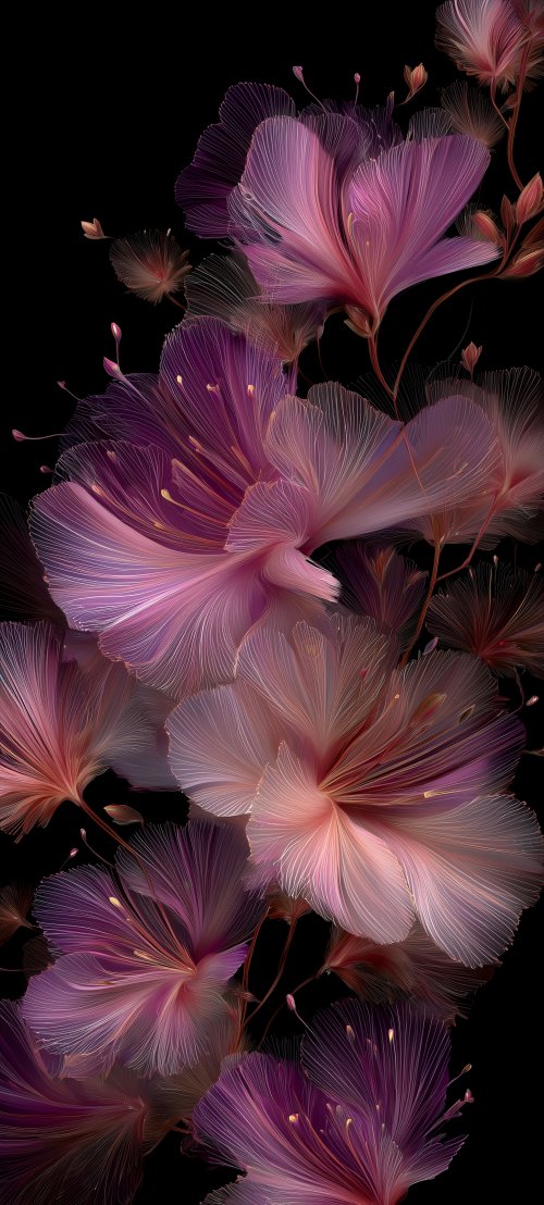 Ethereal Purple Floral Art - Related Ghetto Wallpapers wallpaper