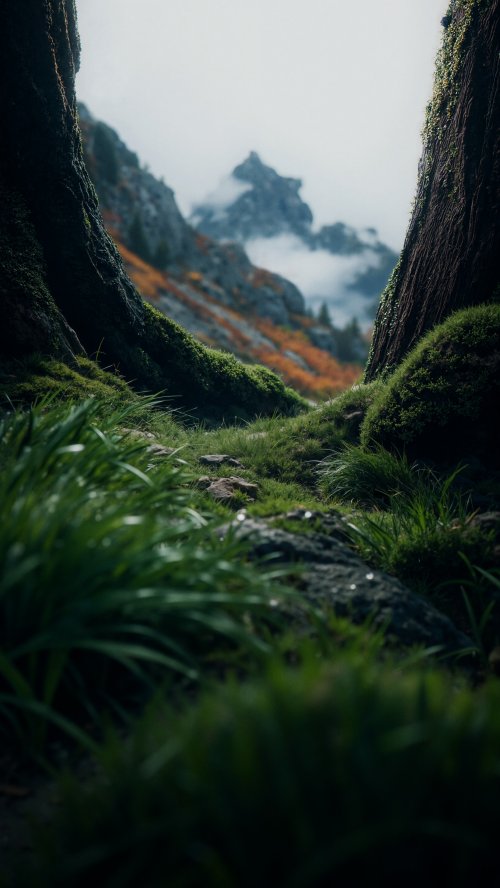 Misty Mountain Forest View - Related Ghetto Wallpapers wallpaper