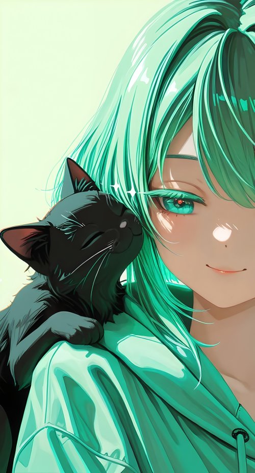 Anime Girl With Cat - Related Ghetto Wallpapers wallpaper