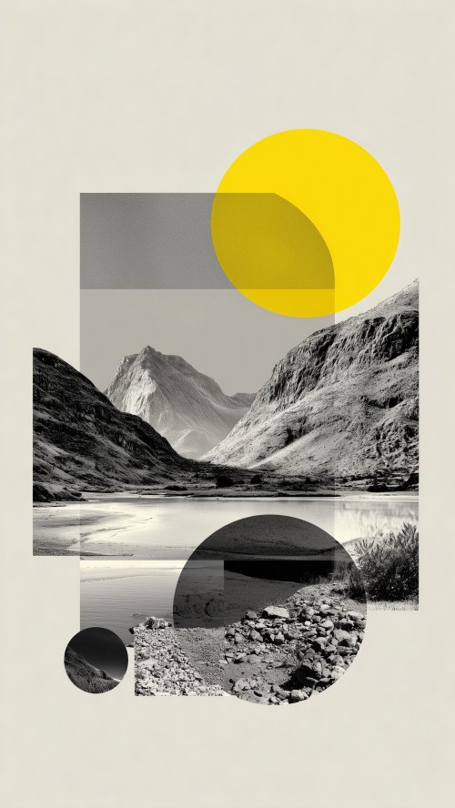 Abstract Geometric Mountain Landscape - Related Ghetto Wallpapers wallpaper