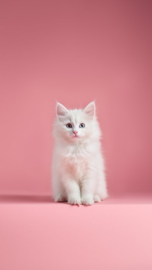 Fluffy White Kitten Portrait - Related Ghetto Wallpapers wallpaper