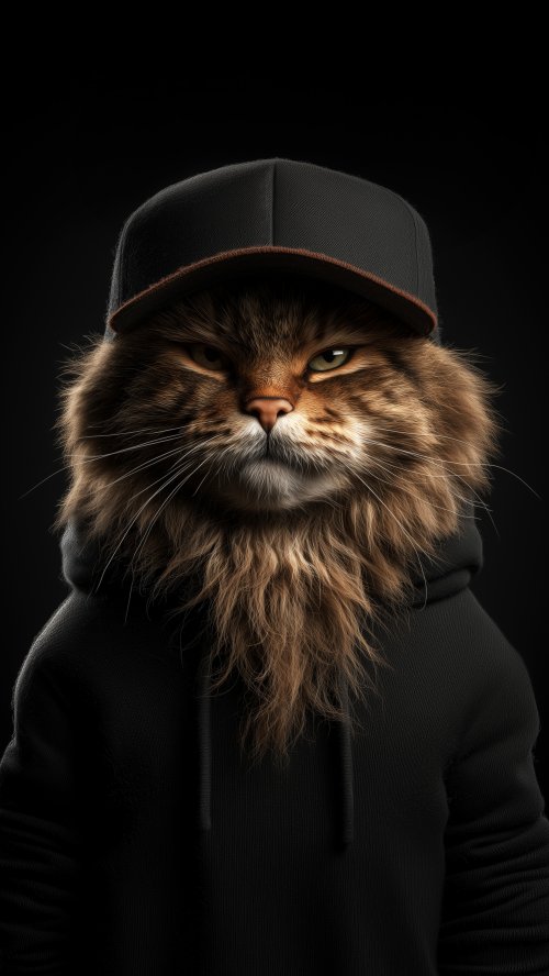 Cool Cat in Hoodie - Related Ghetto Wallpapers wallpaper