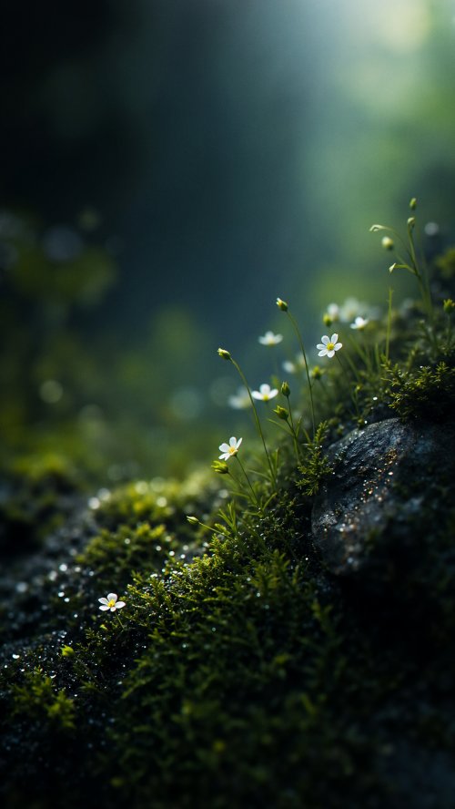 Tiny White Forest Flowers - Related StockWalls wallpaper