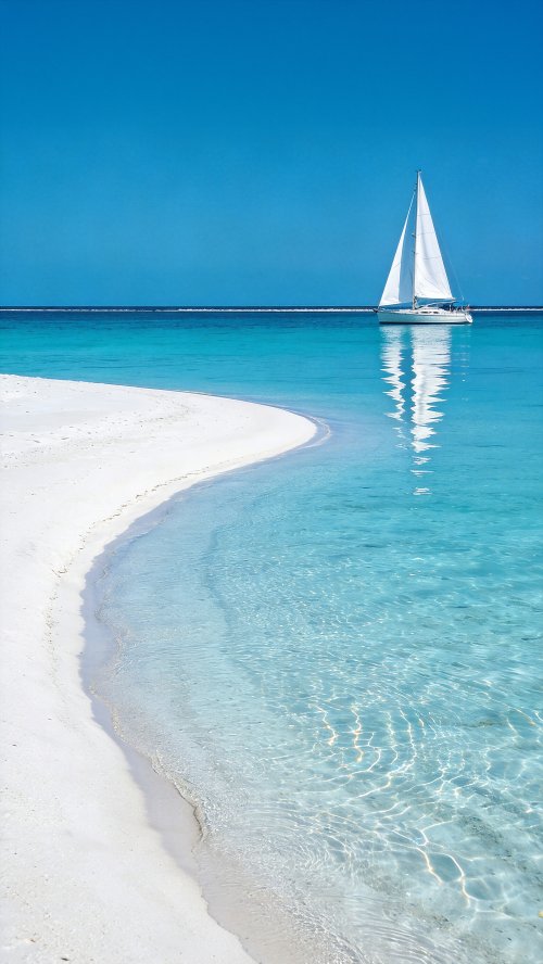 Sailboat on Tropical Beach - Related Ghetto Wallpapers wallpaper