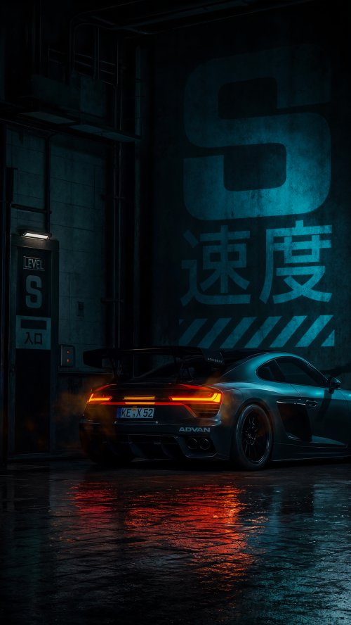 Neon Audi R8 Night