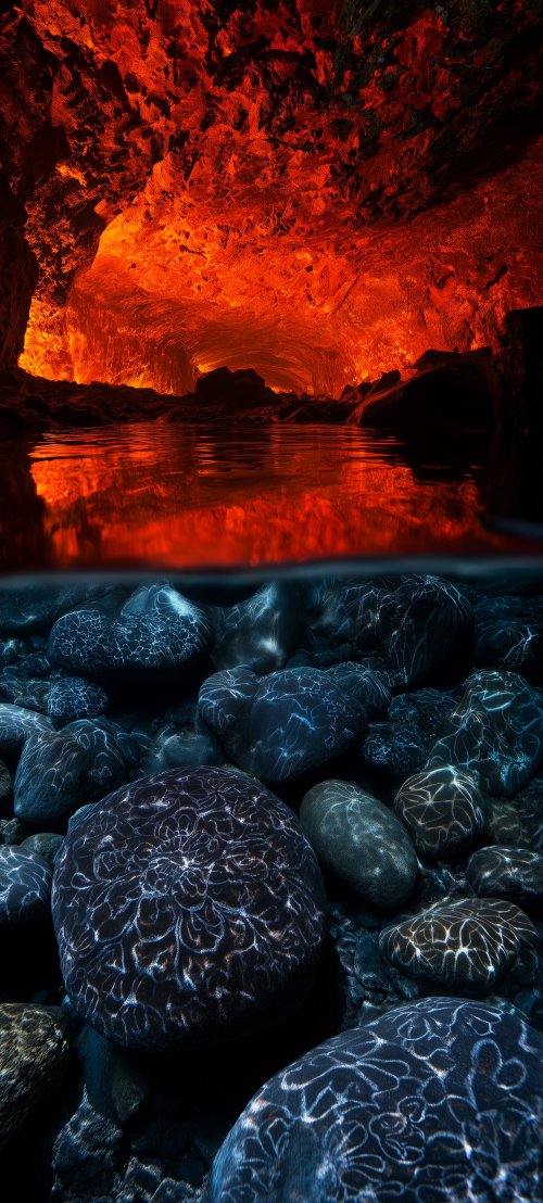 Fiery Cave Water Split - Related Ghetto Wallpapers wallpaper