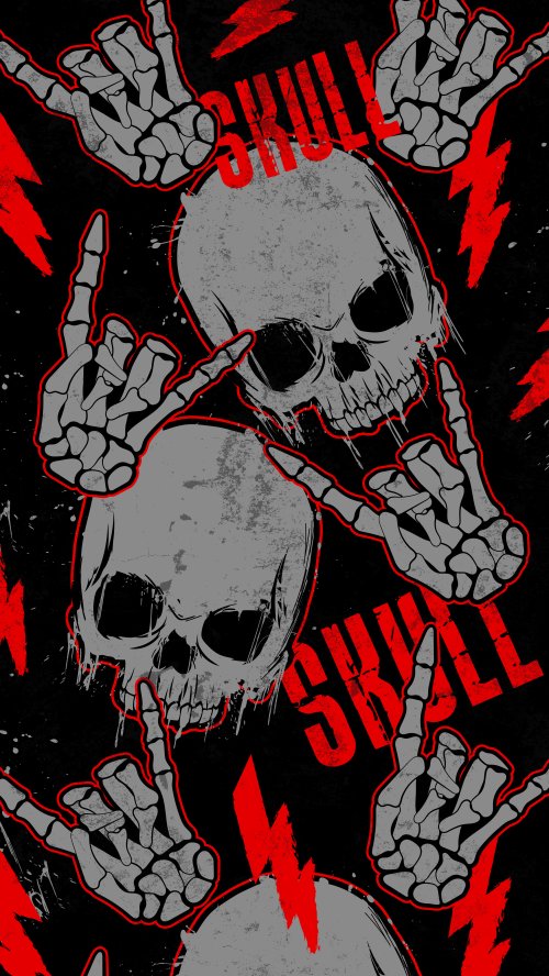 Rocking Skull Pattern Wallpaper - Related Ghetto Wallpapers wallpaper