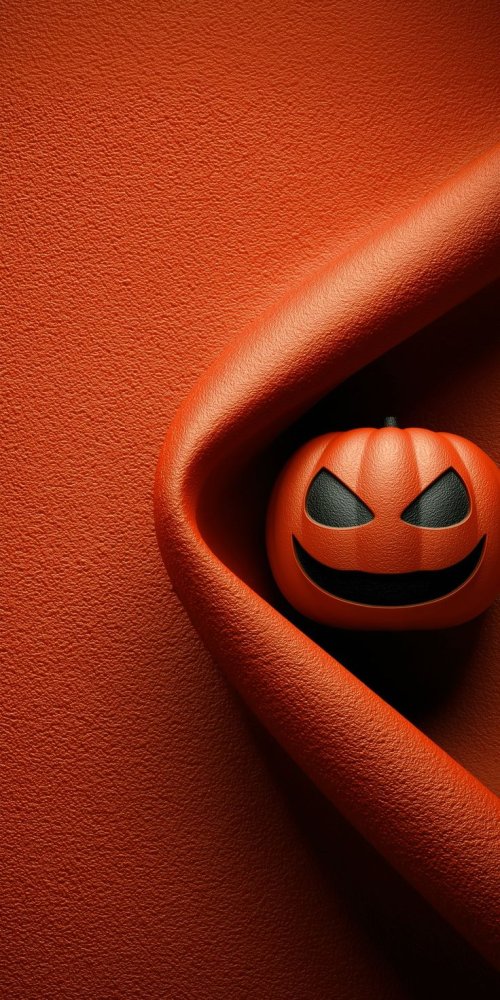 Minimalist Halloween Pumpkin Art - Related Darkify wallpaper