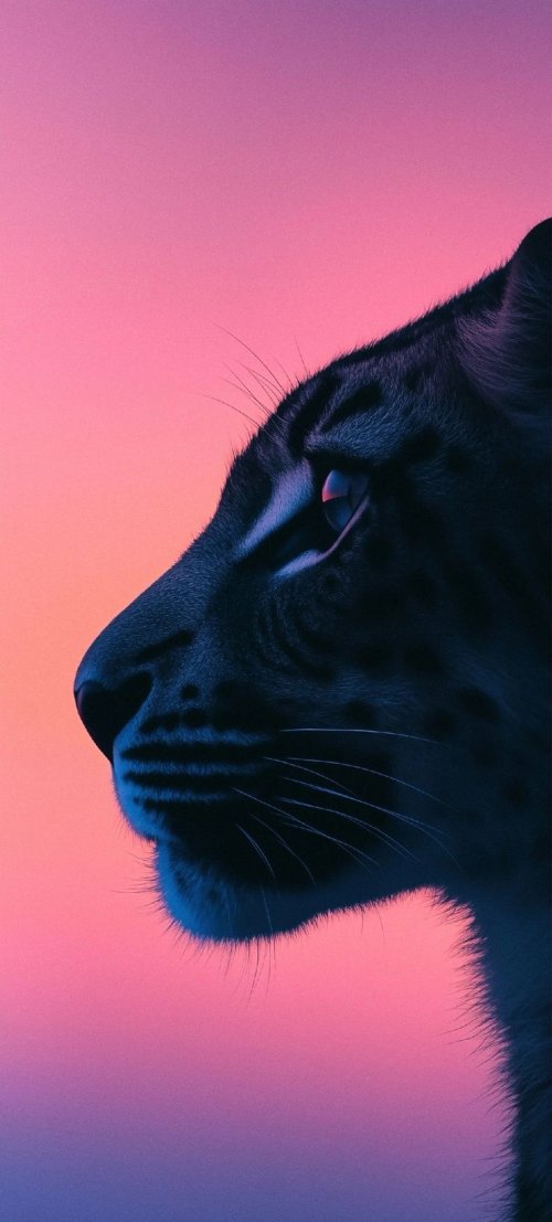 Neon Leopard Profile Silhouette - Related Ghetto Wallpapers wallpaper