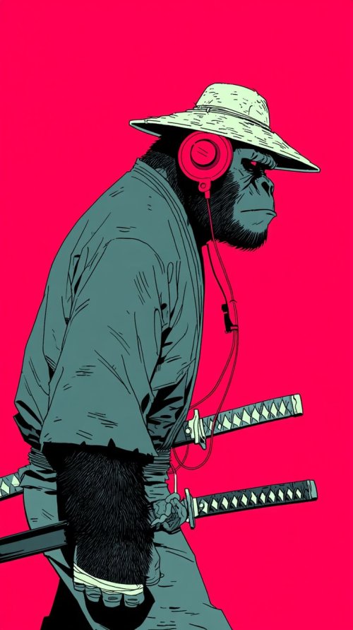 Samurai Gorilla Music Wallpaper - Related Ghetto Wallpapers wallpaper