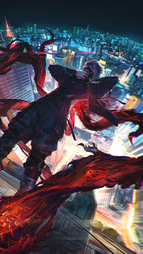 Tokyo Ghoul City Night - anime Wallpaper