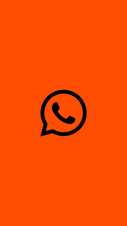 Orange WhatsApp Minimal Logo - Related Ghetto Wallpapers wallpaper