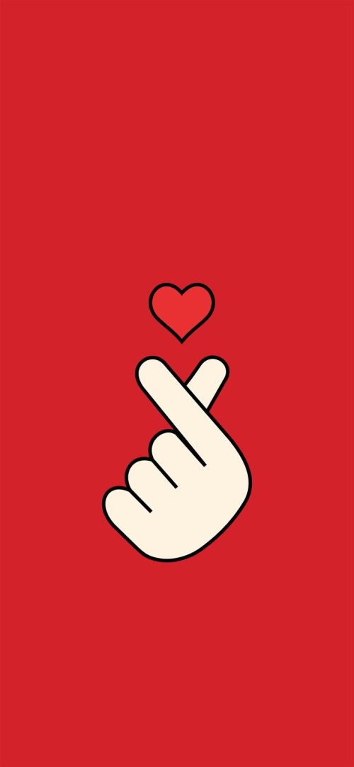 Minimalist Finger Heart Gesture - Related Ghetto Wallpapers wallpaper