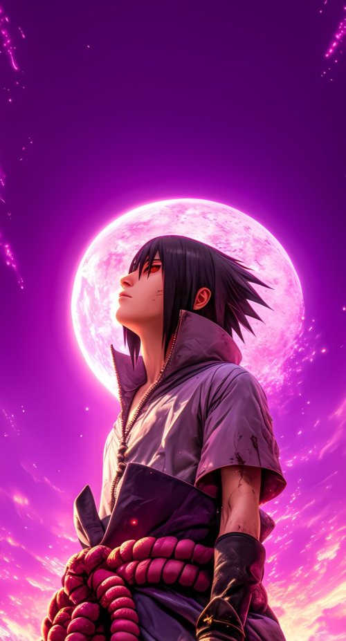 Sasuke Under Purple Moon - Related Ghetto Wallpapers wallpaper