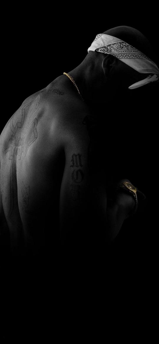 2Pac Dark Portrait - Related Ghetto Wallpapers wallpaper