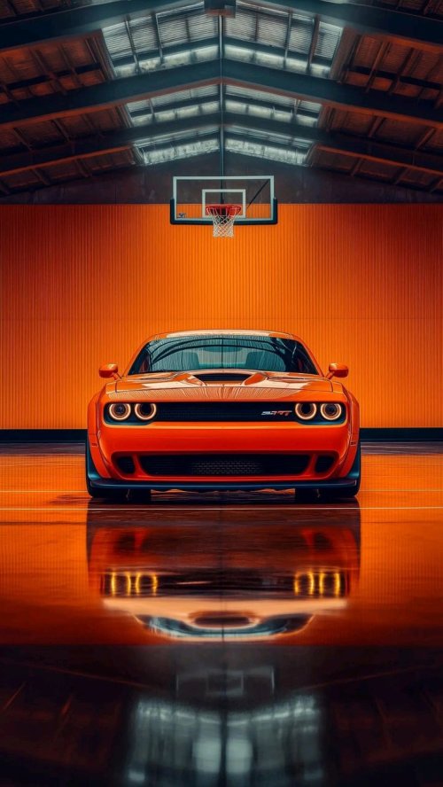 Orange Muscle Car Court - Related Ghetto Wallpapers wallpaper