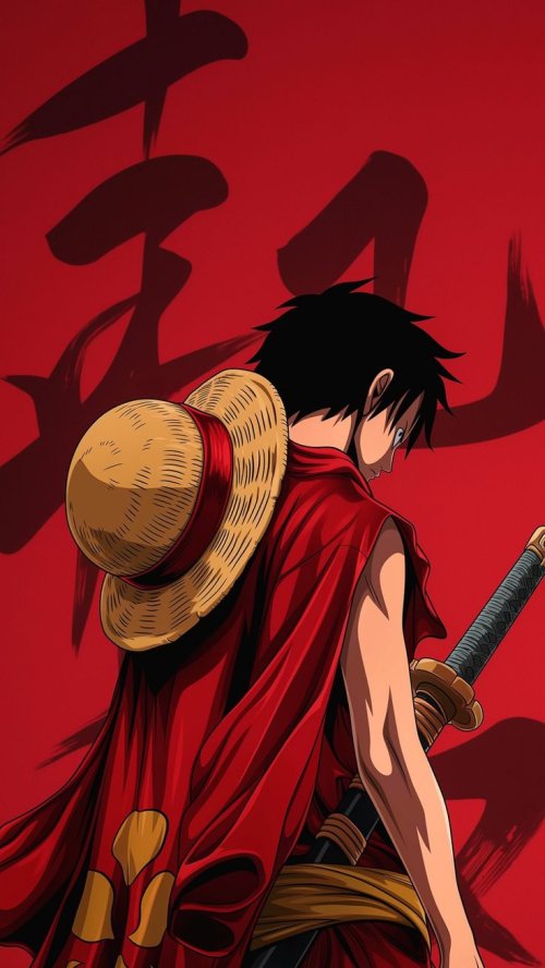 Luffy Red Samurai Wallpaper