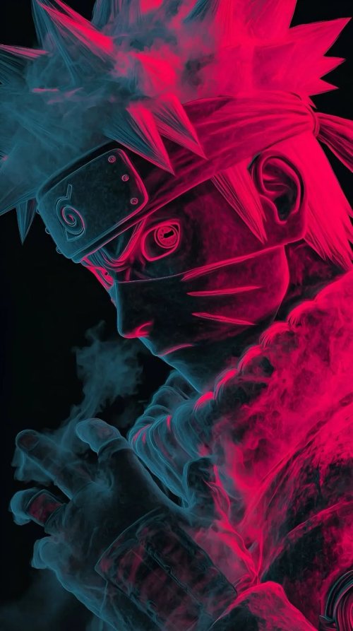 Neon Naruto Smoke Portrait - Related Ghetto Wallpapers wallpaper