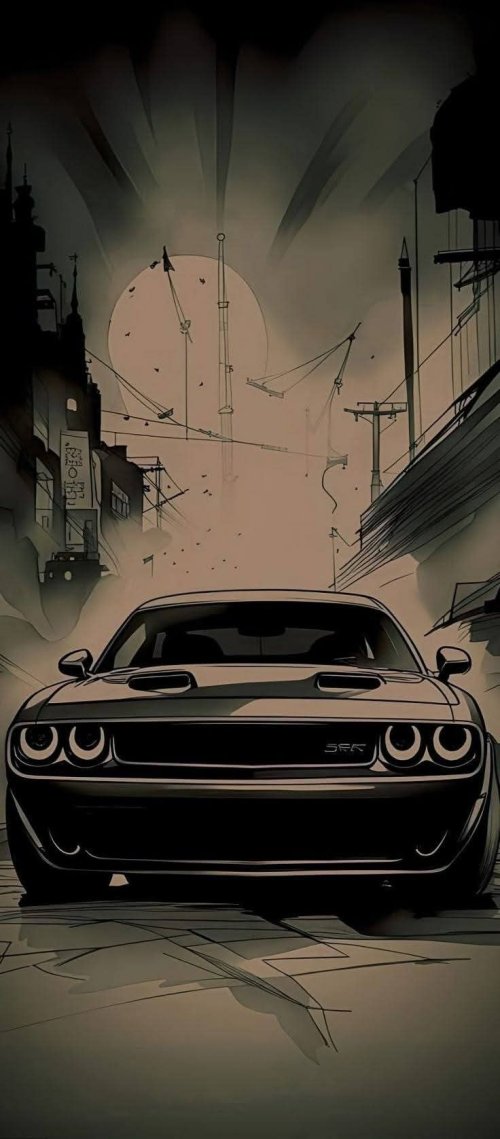 Dodge Challenger Urban Sketch - Related Ghetto Wallpapers wallpaper