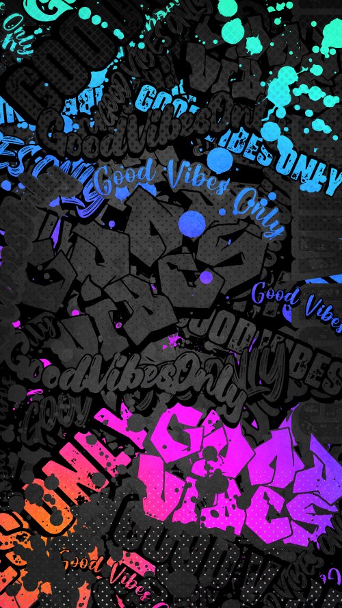 Vibrant Graffiti Good Vibes Only