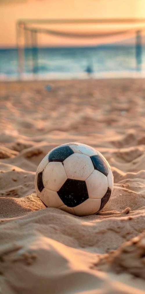 Soccer Ball on Beach - Related StockWalls wallpaper