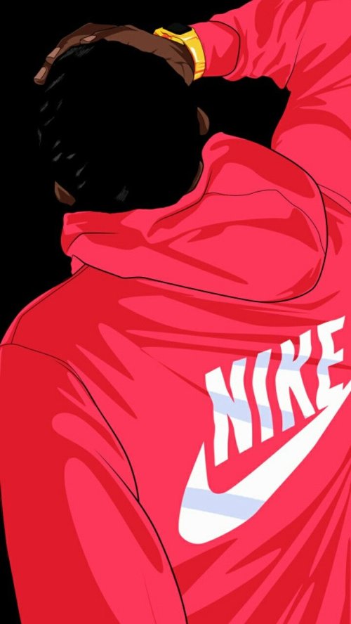 Red Nike Hoodie Illustration - Related Ghetto Wallpapers wallpaper
