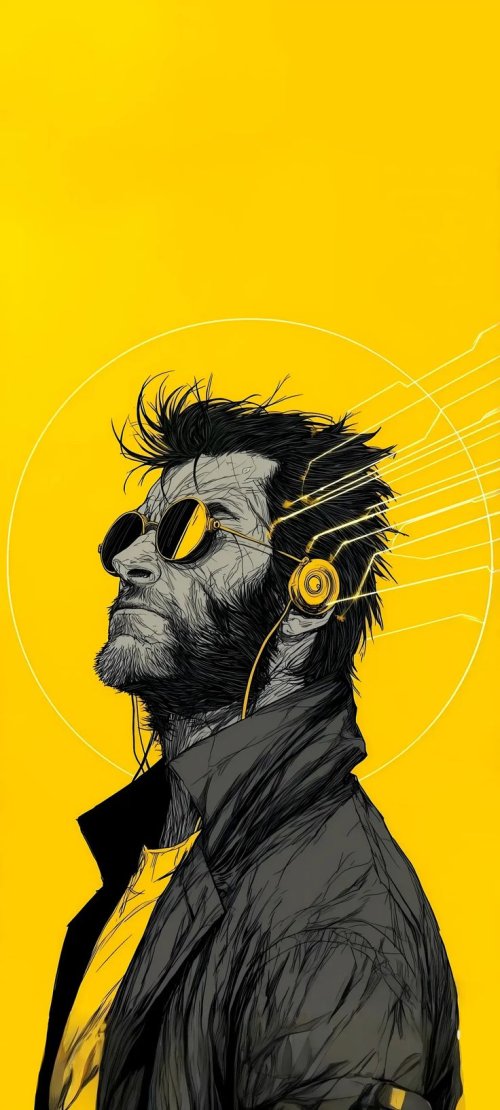 Wolverine Cyberpunk Yellow Portrait - marvel Wallpaper