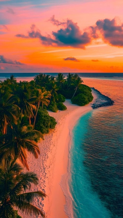 Tropical Island Sunset Beach - Related Ghetto Wallpapers wallpaper