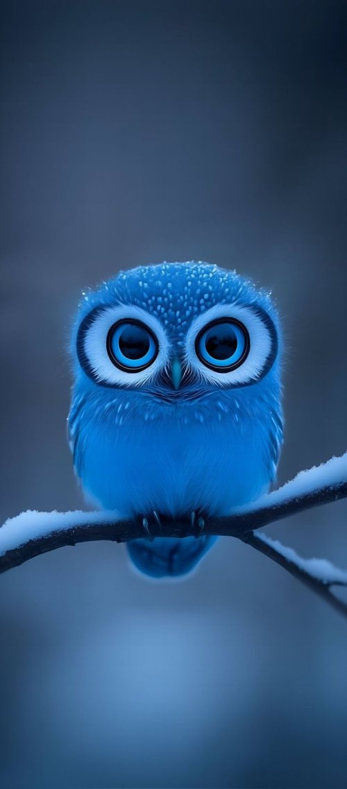 Cute Blue Winter Owl - Related Ghetto Wallpapers wallpaper