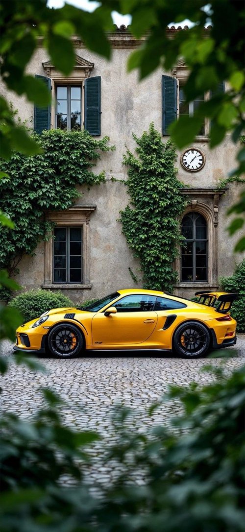 Yellow Porsche Sports Car - porsche Wallpaper