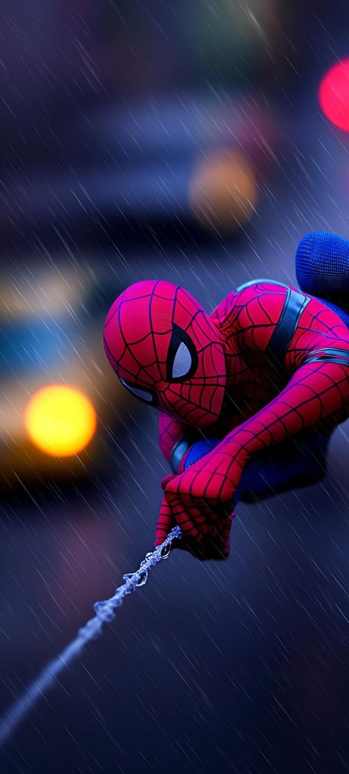 Spider-Man Rainy Night Swing - Related Ghetto Wallpapers wallpaper