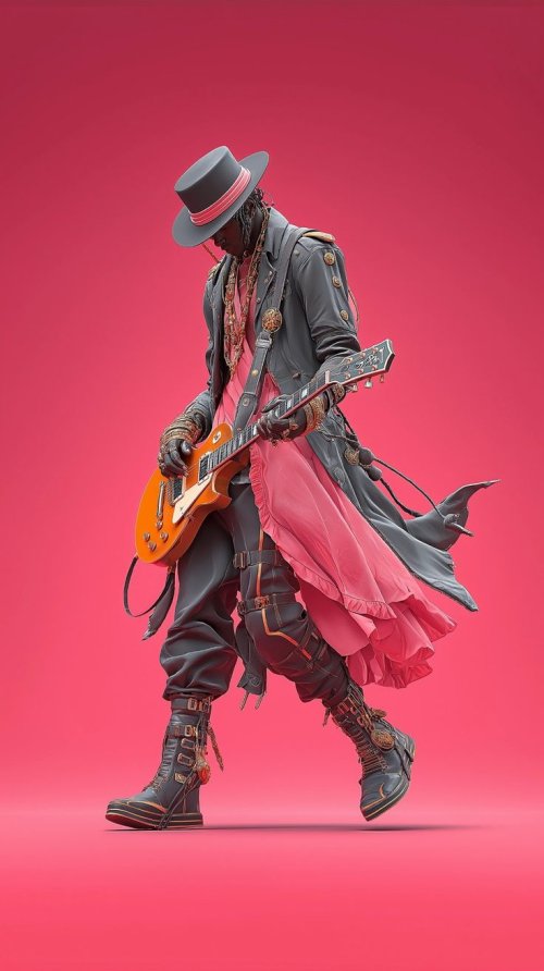 Stylish Guitarist Streetwear Portrait - Related Ghetto Wallpapers wallpaper