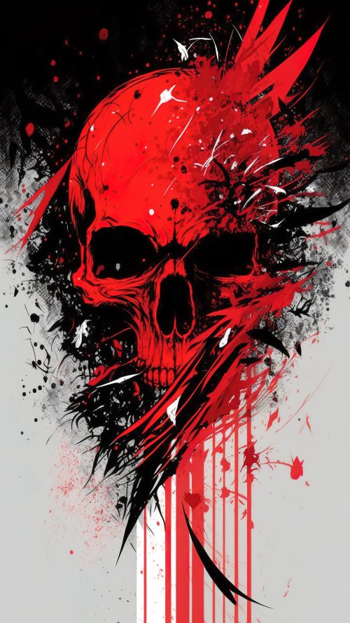 Abstract Red Skull Art - Related StockWalls wallpaper